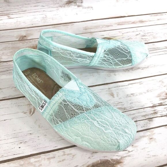 ~Toms Classic Mint Lace Shoes NEW - Picture 2 of 8